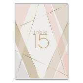 Numéro De Table Grandes géométriques modernes contemporaines Sable (Dos)