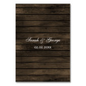 Numéro De Table grange bois mason jarre rustique mariage détails c (Dos)