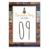 Numéro De Table Grange d'hiver, Joyeuses fêtes (Dos)