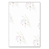Numéro De Table Graphique de placement de fleurs roses florales mo (Dos)