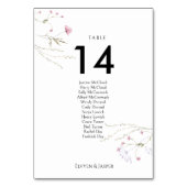 Numéro De Table Graphique de placement de fleurs roses florales mo (Par défaut)