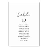 Numéro De Table Graphique de placement de mariage à l'écriture man (Dos)