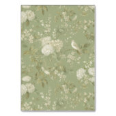 Numéro De Table Graphique de placement de mariage floral vert élég (Dos)