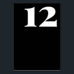 Numéro De Table Gras minimaliste grand nombre Mariage noir<br><div class="desc">Gras minimaliste grand nombre de Mariages noirs solides Numéro de table</div>