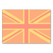 Numéro De Table Gras orange Union Jack Britanniques Drapeau Swag (Dos)