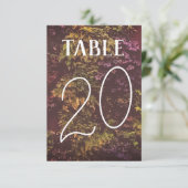 Numéro de table gras plantes recto-verso Ruby (Debout devant)