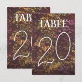 Numéro de table gras plantes recto-verso Ruby (Devant / Derrière)
