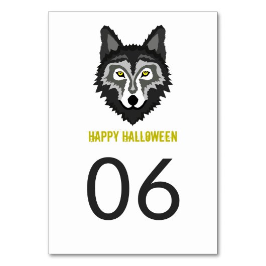 Numéro De Table Gray Wolf, Parti d'Halloween (Dos)