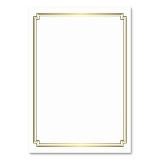 Numéro De Table Great Gatsby Art Déco Gold Mariage Plaques (Dos)