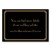 Numéro De Table Great Gatsby Art Déco Mariage Noir Hébergement (Dos)