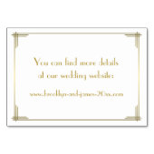 Numéro De Table Great Gatsby Gold Art Déco Mariage Logement (Dos)