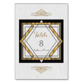 Numéro De Table Great Gatsby Gold White Art Déco TABLE NUMBER (Dos)