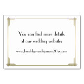 Numéro De Table Great Gatsby White Art Déco Mariage Logement (Dos)