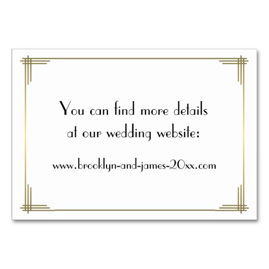 Numéro De Table Great Gatsby White Art Déco Mariage Logement (Dos)