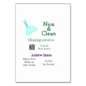 Numéro De Table Green blue gitter clean mop ajouter le nom adresse (Dos)