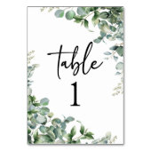 Numéro De Table Green Eucalyptus Garden Mariage botanique (Par défaut)