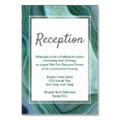 Numéro De Table Green Geode Agate Réception Hébergement (Par défaut)