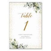 Numéro De Table Greenery Anniversary Table Numbers Card - EAC326 (Dos)