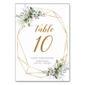 Numéro De Table Greenery Anniversary Table Numbers Card - EAC326a (Dos)