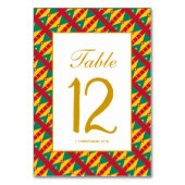 Numéro De Table GRENADE CARRIACOU Célébration Banquet de Mariage (Dos)