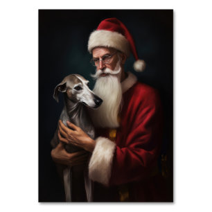 Numéro De Table Greyhound avec Noël Festif du Père Noël