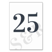 Numéro De Table Gros Gras Monogramme Moderne Simple (Par défaut)