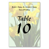 Numéro De Table Groupe de jonquilles jaunes (Dos)