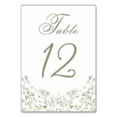 Numéro De Table Gypsophile (Dos)