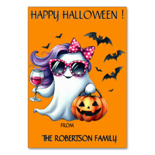 Numéro De Table Halloween Fille éffrayante