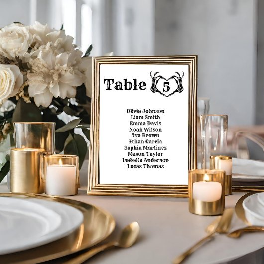 Numéro De Table Halloween Halloween Gothique Crâne mariage de coeu