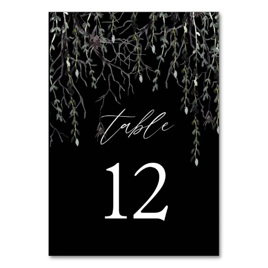 Numéro De Table Halloween Spider & Twigs (Dos)
