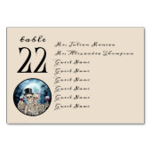 Numéro De Table Hallowen Gothic Skuls Tarot Le Mariage des amoureu (Dos)