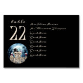 Numéro De Table Hallowen Gothic Skuls Tarot Le Mariage des amoureu (Devant)
