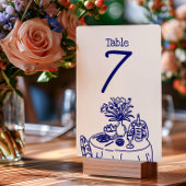 Numéro De Table Hand Drawn Scribbles/Doodles Wedding