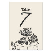 Numéro De Table Hand Drawn Scribbles/Doodles Wedding (Par défaut)