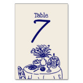 Numéro De Table Hand Drawn Scribbles/Doodles Wedding (Dos)