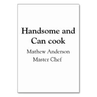 Handsome et peut cuisiner ajouter nom maître chef