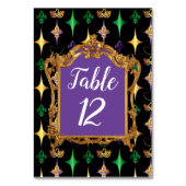 Numéro De Table Harlequins Perles Masque Fleur de Lis Mardi Gras (Par défaut)