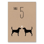 Numéro De Table Harrier Chien Silhouettes Réception de mariage (Par défaut)