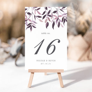 Numéro De Table Harvest Blush   Watercolor Table Number Card