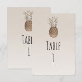 Numéro de table Hawaïen Tropical Pinède Rustique (Devant / Derrière)