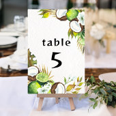 Numéro de table hawaïenne tropicale