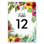 Numéro De Table Hawaii Summer Tropical Beach Wedding (Dos)