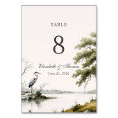Numéro De Table Heron Toile French Country Wedding (Par défaut)