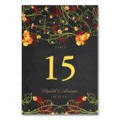 Numéro De Table Hibiscus Jaune hirondelle Mariage de tableau de bo (Dos)