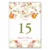 Numéro De Table Hibiscus Jaune Mariage Floral (Par défaut)