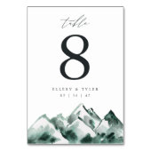 Numéro De Table Highland | Mariage de montagne personnalisé (Dos)