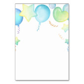 Numéro De Table Hippo Anniversaire bleu doux (Dos)