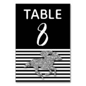 Numéro De Table Hippocampe d'argent sur les bandes noires et blanc (Par défaut)