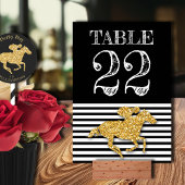 Numéro De Table Hippocampe d'or Derby sur les rayures